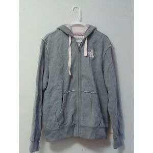 Vintage Hoodie Aeropostale A87 Gray Zip Women’s Large Aztec Southwest Lined